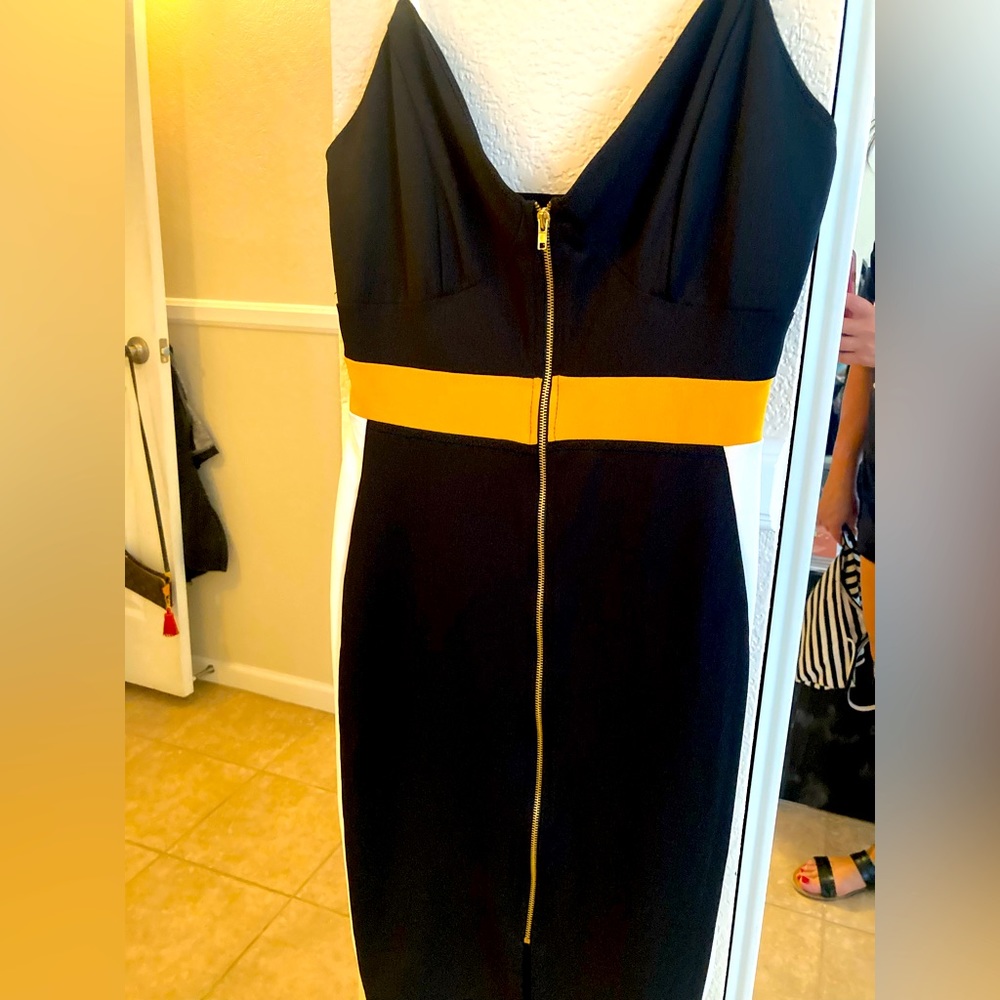 Spaghetti Strap Midi Dress, front zipper